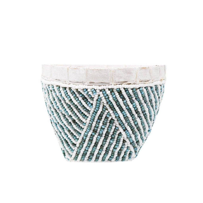 BAMBOO BEADED TRINKET BASKET