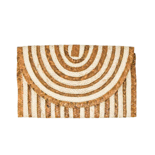 CLAIRE CLUTCH - HONEY STRIPE