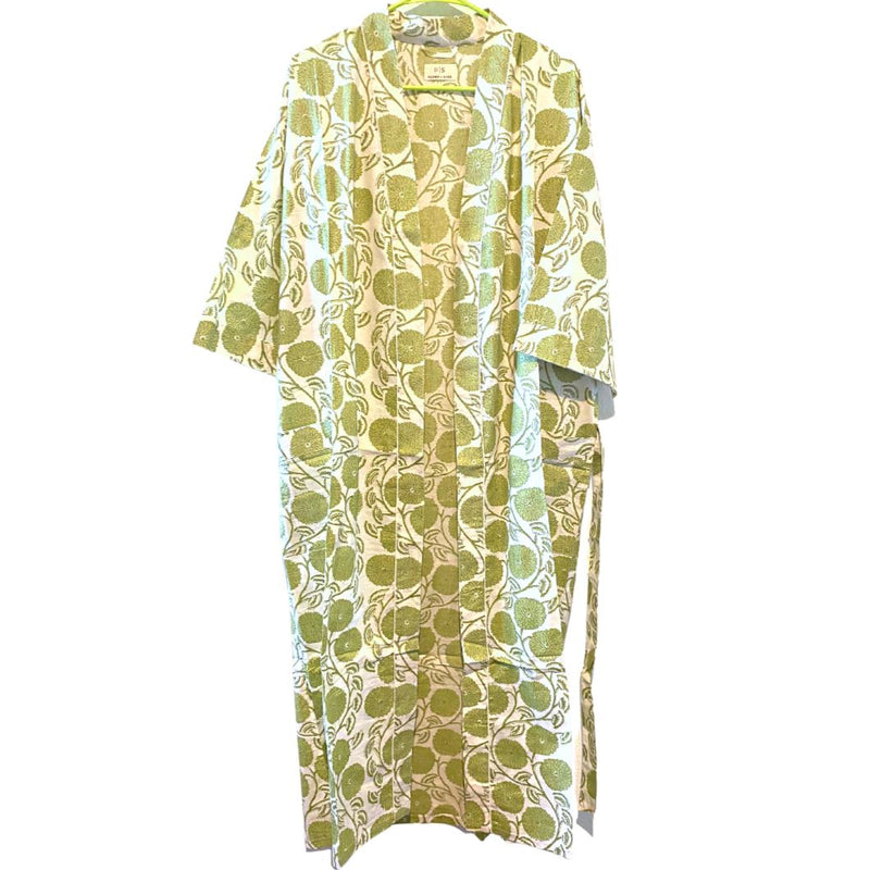 DAHLIA LOUNGE ROBE IN CELADON GREEN