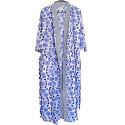 DAHLIA LOUNGE ROBE IN CORNFLOWER BLUE