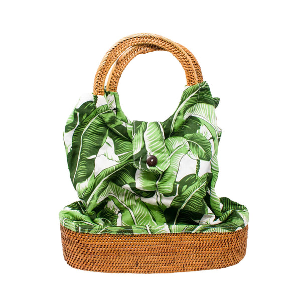 EMILY TOTE IN PALM LEAF