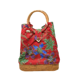 EMILY TOTE IN RED BATIK