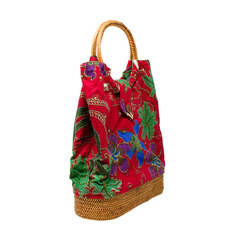 EMILY TOTE IN RED BATIK