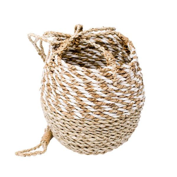 HANGING WOVEN PLANTER - NATURAL