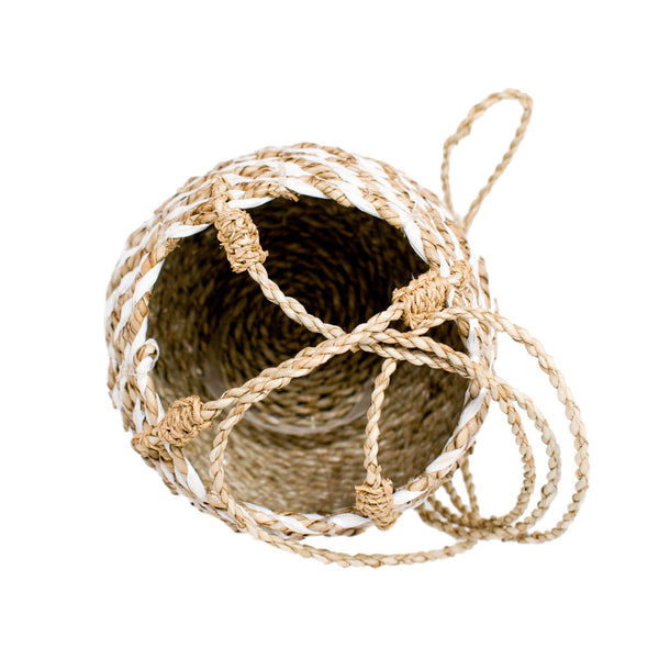 HANGING WOVEN PLANTER - NATURAL