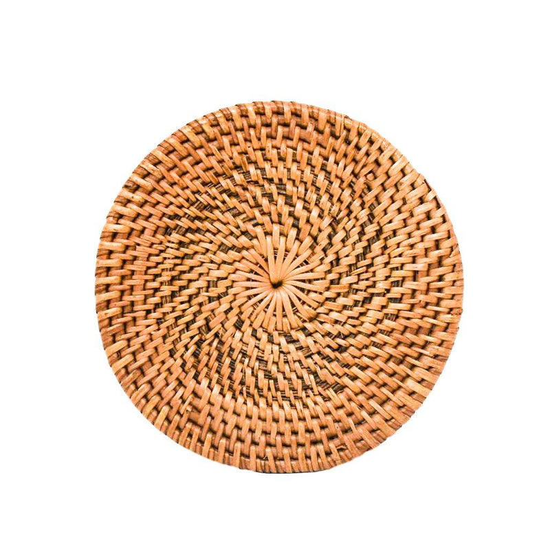 HONEY RATTAN COASTER SET (Set of 6)