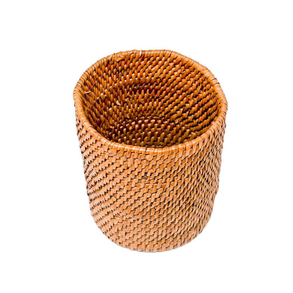 HONEY RATTAN PENCIL HOLDER / DESK ORGANIZER