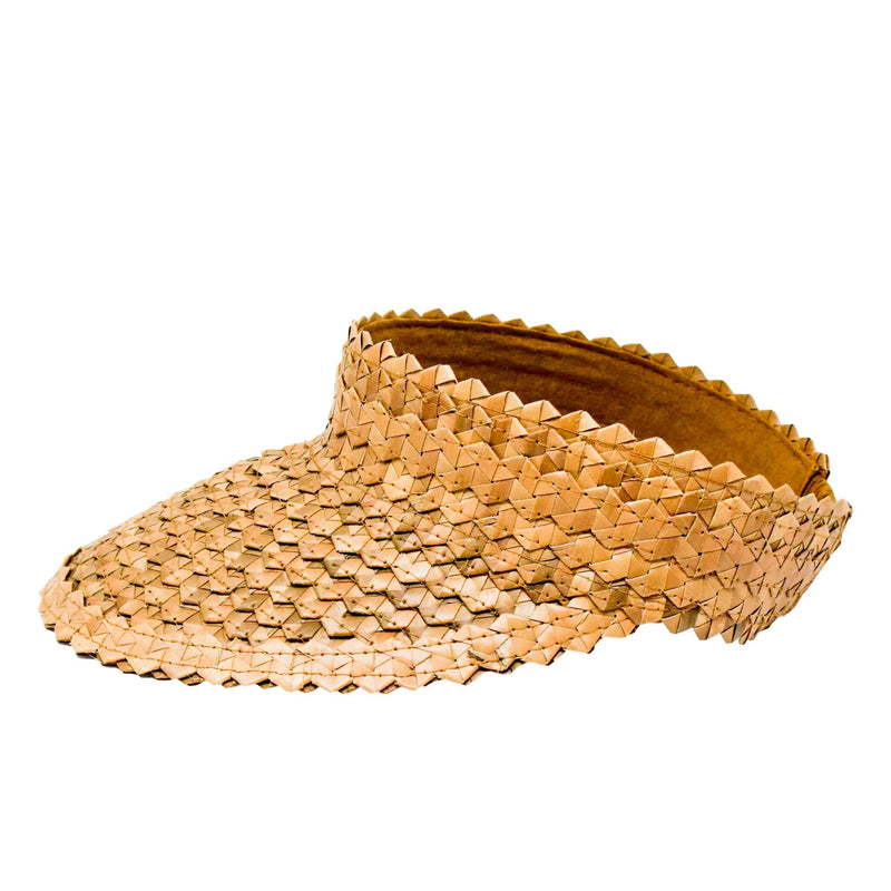 KIDS STRAW SUN VISOR - CARAMEL