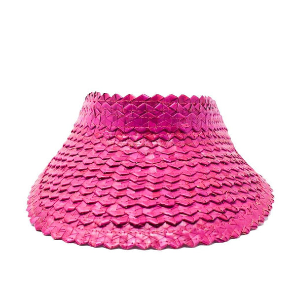 KIDS STRAW SUN VISOR - PINK