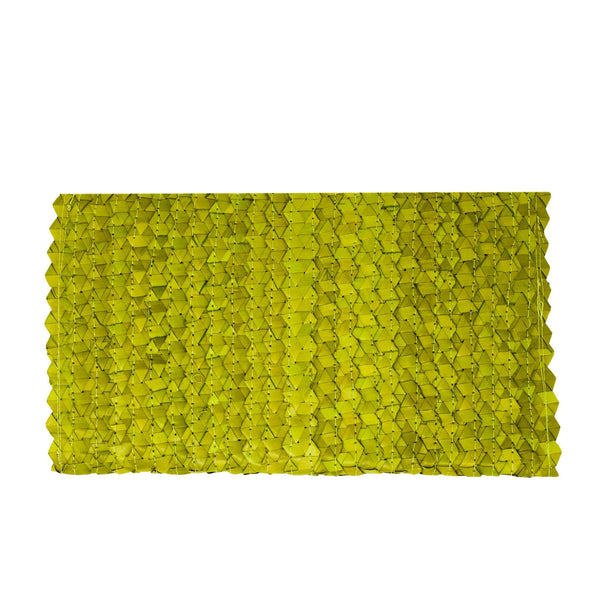 LIZZIE GRASS CLUTCH - LIME GREEN