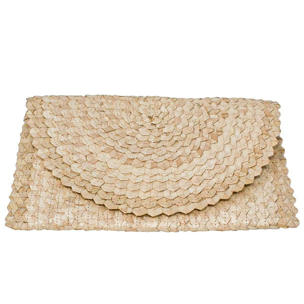 LIZZIE GRASS CLUTCH - Light Natural