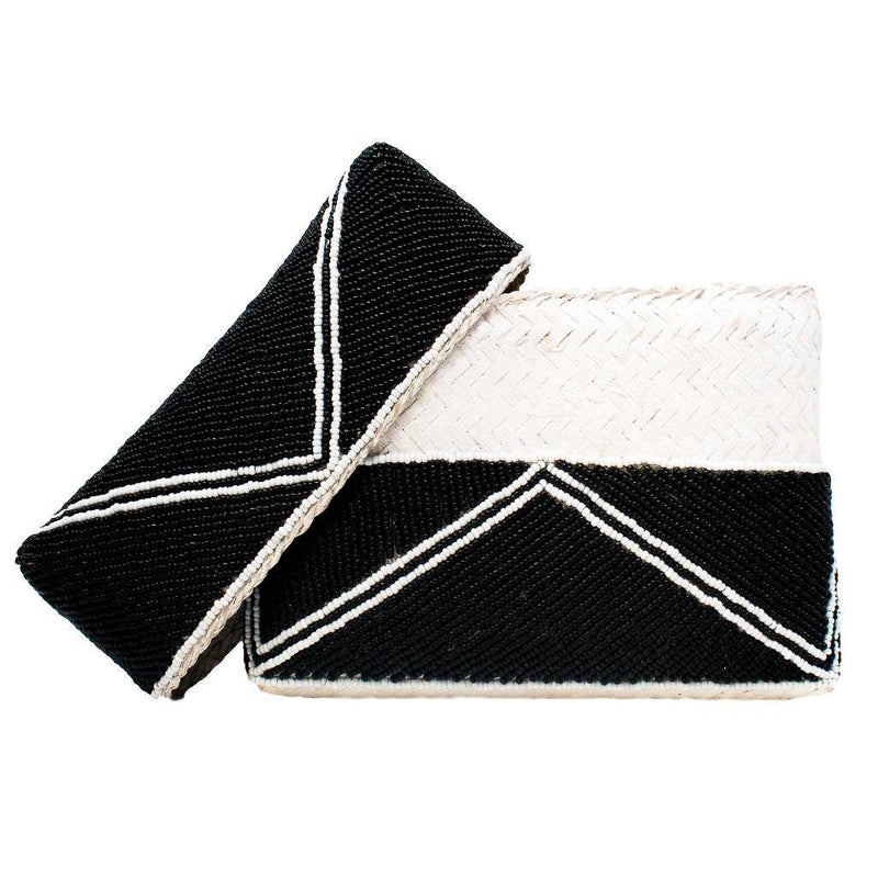 MACY BEADED CLUTCH - BLACK