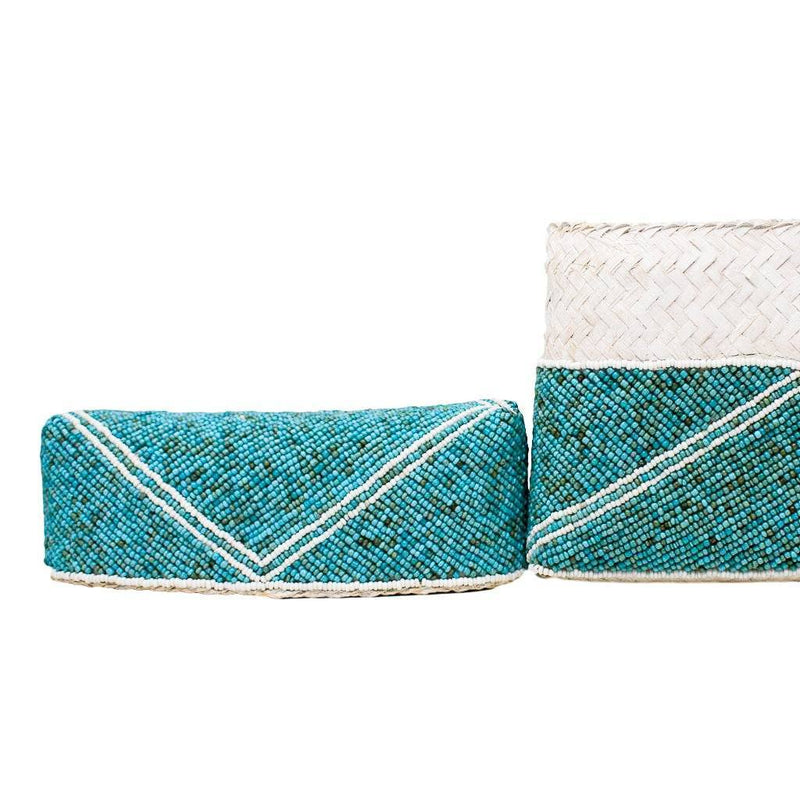 MACY BEADED CLUTCH - TURQUOISE