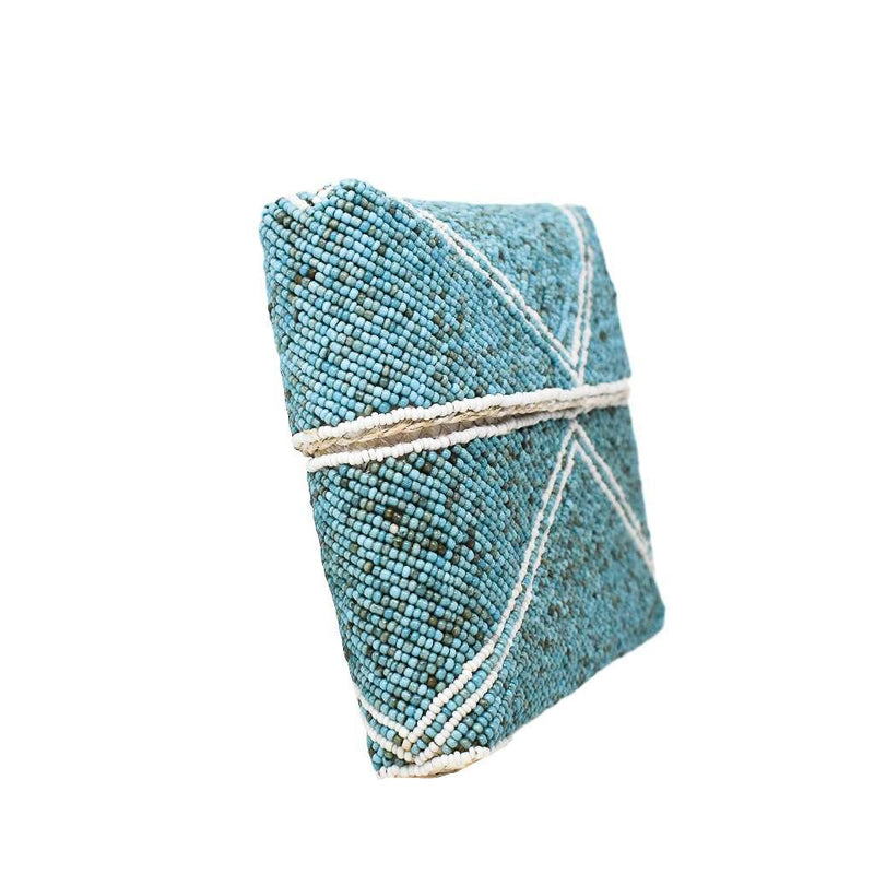 MACY BEADED CLUTCH - TURQUOISE