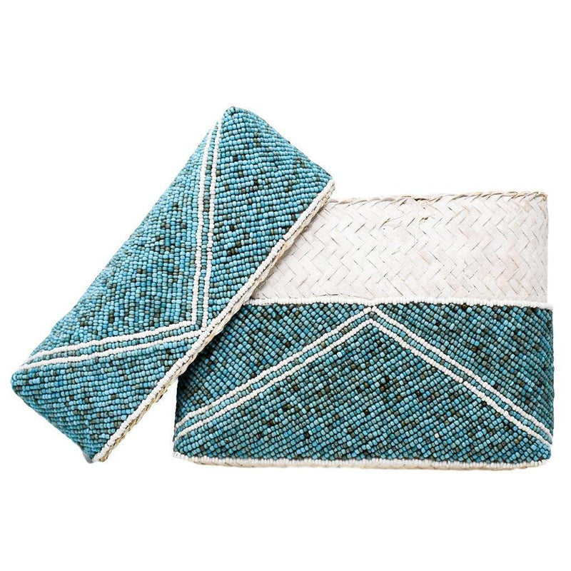 MACY BEADED CLUTCH - TURQUOISE