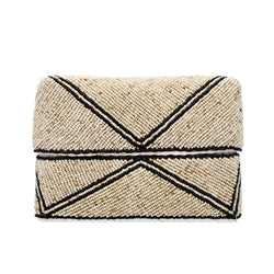 MACY BEADED CLUTCH - NATURAL