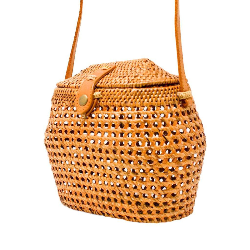 Eco-Friendly Beaded Shoulder Bag - Dark Hexagon