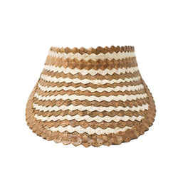 (Set of 5) STRAW SUN VISOR - TWO TONE - CARAMEL/NATURAL